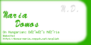 maria domos business card