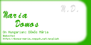 maria domos business card